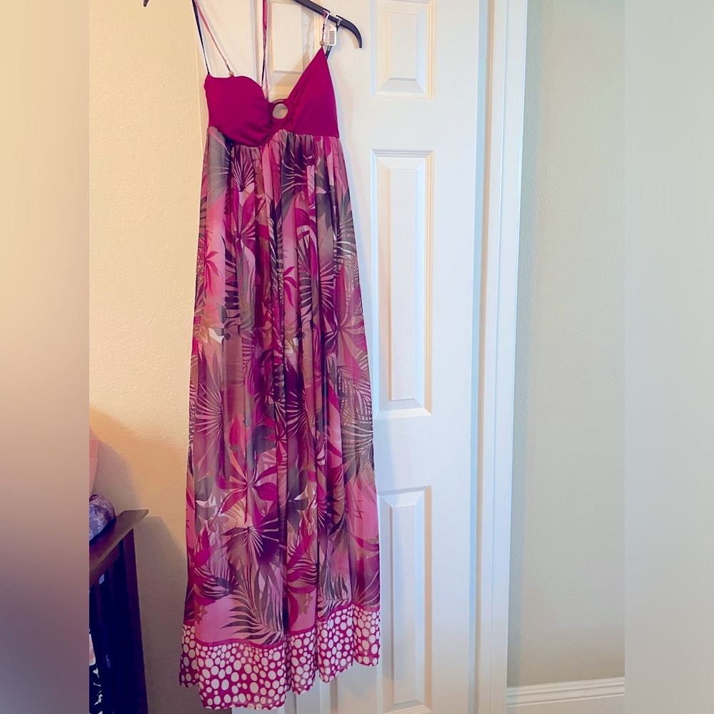 Long Beach Dress, Size Small, burgundy color
